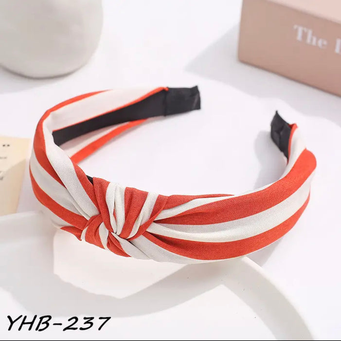 STRIPED LINE KNOTTED HAIRBAND
